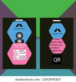 Plantilla vectorial de diseño de tarjeta de identificación