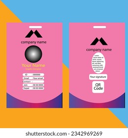 Plantilla vectorial de diseño de tarjeta de identificación