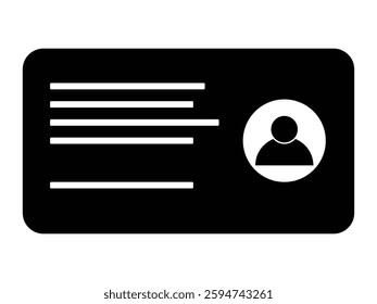ID Card and Driver license icon set. Identity document for office staff and clerk card, vector illustration.