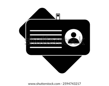 ID Card and Driver license icon set. Identity document for office staff and clerk card, vector illustration.