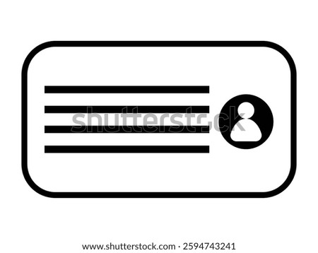 ID Card and Driver license icon set. Identity document for office staff and clerk card, vector illustration.