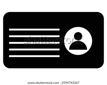 ID Card and Driver license icon set. Identity document for office staff and clerk card, vector illustration.