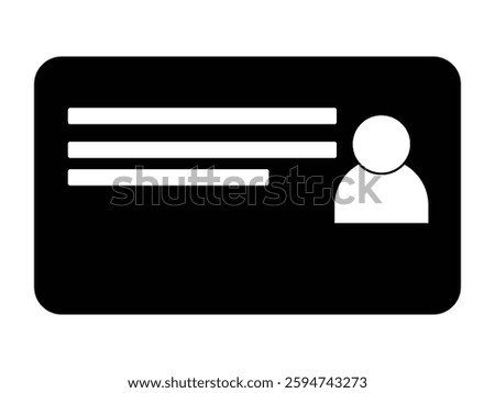 ID Card and Driver license icon set. Identity document for office staff and clerk card, vector illustration.