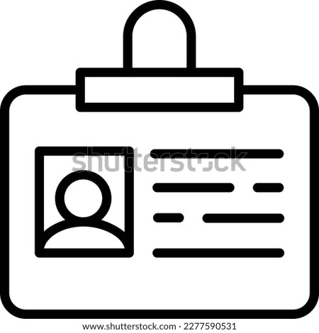 Id card, driver's licence thin line icon. Vector illustration.