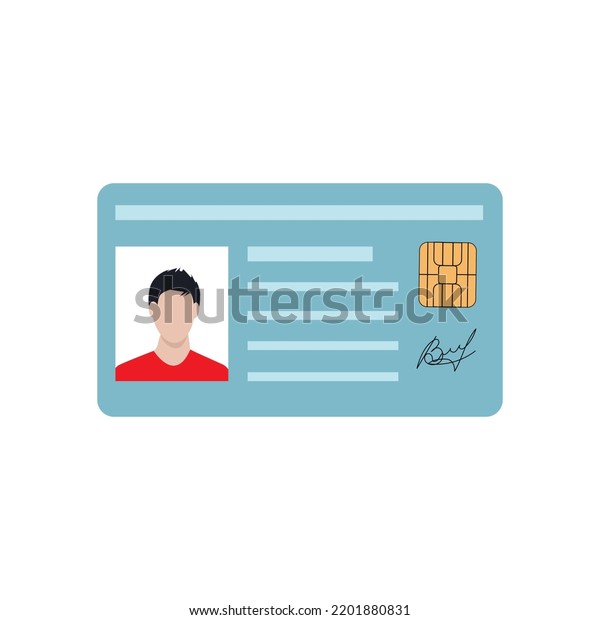 ID card, driver\'s license, identity card or\
access card. Vector\
illustration.