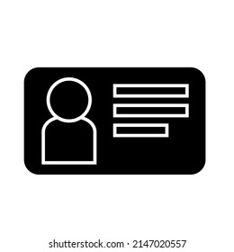 ID card, ID, driving license, vector icon