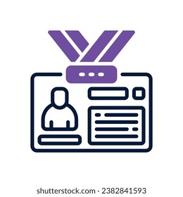 id card dual tone icon. vector icon for your website, mobile, presentation, and logo design.