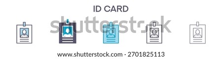 Id Card Element For Design Graphic - Multi Styles