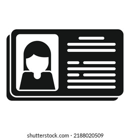 Id card employee icon simple vector. Name badge. Personal web