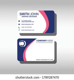 ID Card. Flat design style.