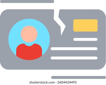 Id Card Flat Illustration Vector Design