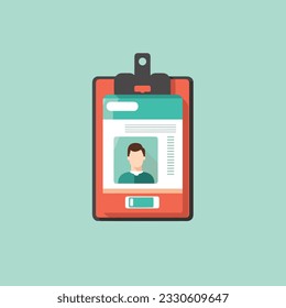 ID card Flat vector design