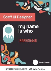 id card with fluid abstract concept