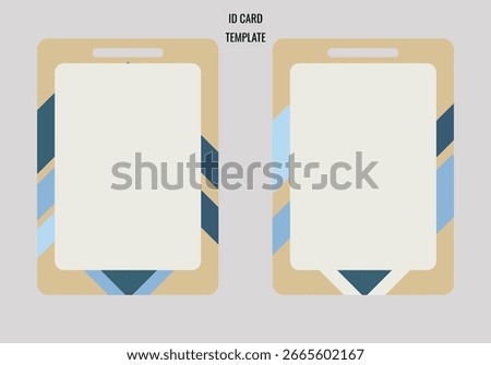 ID Card frame template, no text ready to use for business purpose or anything.