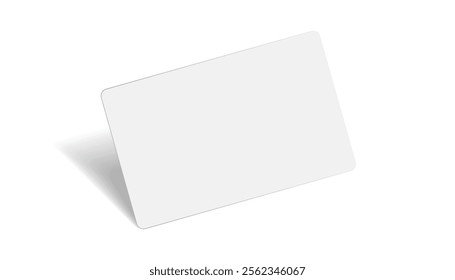 ID card, gift card, certificate, business card, credit, guest room, plastic hotel apartment key card design template for mockup with shadow. branding