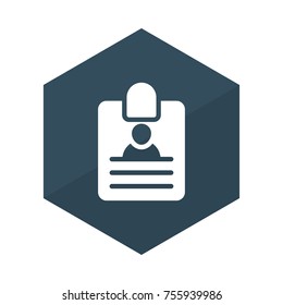  id card glyph flat