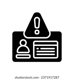 id card glyph icon. vector icon for your website, mobile, presentation, and logo design.