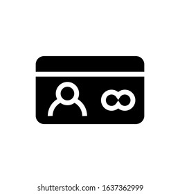 id card glyph vector icon - ui icon vector