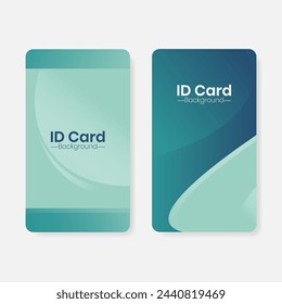 id card green gradient abstract background template