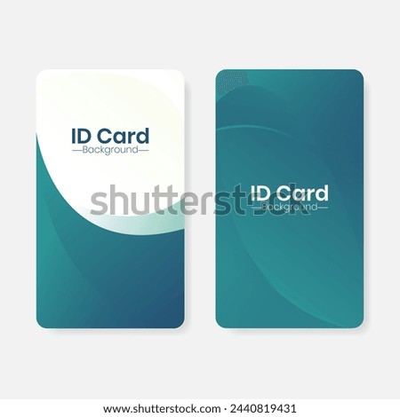 id card green gradient abstract background template