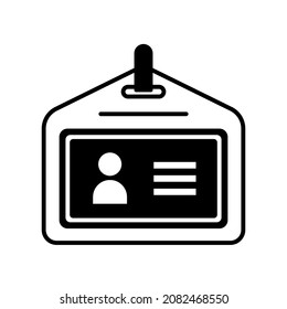 ID card and card holder icon.