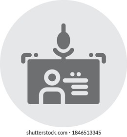 ID card icon for any purpose mobile app presentation website