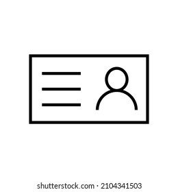ID card icon for apps and web sites