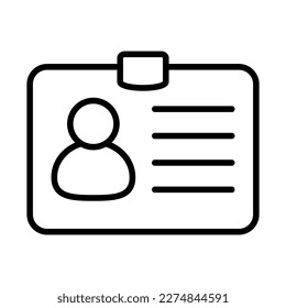 Id card icon. Id card badge icon. Identification card, driver's license icon. Vector illustration.