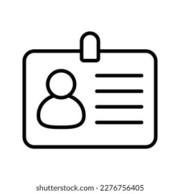 Id card icon. Id card badge icon. Identification card, driver's license icon. Vector illustration.