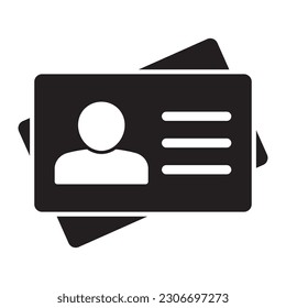 Icono de tarjeta de identificación. Icono de tarjeta de identificación. Tarjeta de identificación, icono de licencia del conductor. Ilustración vectorial.