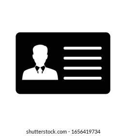 id card icon. Business card icon. Identification card vector