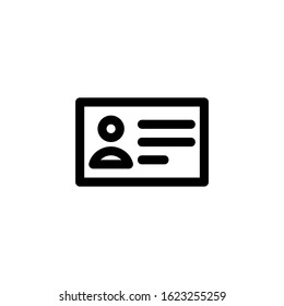 ID Card Icon. Business Icon Set Vector Logo Symbol
