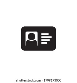 Icono de tarjeta de identificación, vector de icono comercial