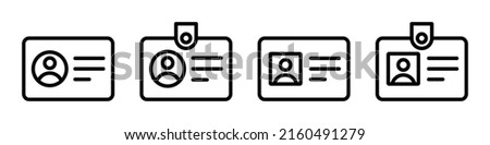 ID Card Icon. Citizen Card Icon, Vector Illustration