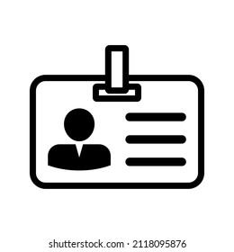 ID Card icon collection. Employee clerk card, Identification card, staff identification card symbol. Design for website and mobile app.