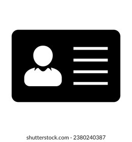 ID Card icon collection. Employee clerk card, driver license, Identification card, staff identification card symbol. Design for website and mobile app.