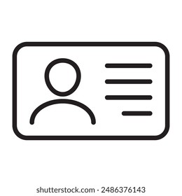 ID Card icon collection. Employee clerk card, driver license, Identification card, staff identification card symbol. Design for website and mobile app.