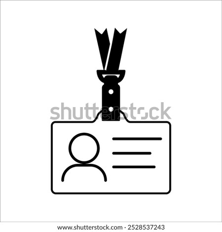 ID Card icon. Collection of identity document vector icons. Driver's license identification card icon symbol in flat style. Face ID and eye scan icon. Vector illustration.