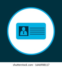 Id card icon colored symbol. Premium quality isolated personal badge element in trendy style.