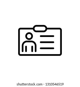 ID card icon design collection series, outline editable stroke