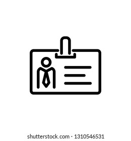 ID card icon design collection series, outline editable stroke