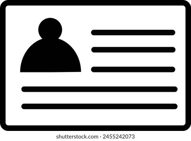 ID CARD ICON DESIGN EPS 10