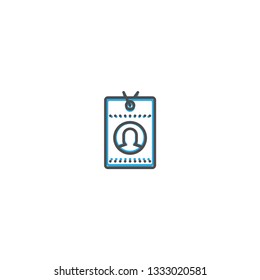 Id card icon design. Essential icon vector illustration design