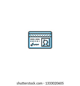 Id card icon design. Essential icon vector illustration design