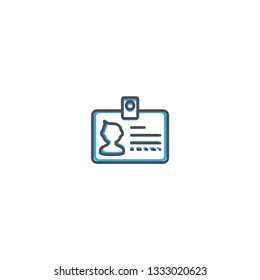 Id card icon design. Essential icon vector illustration design
