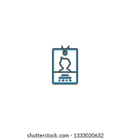 Id card icon design. Essential icon vector illustration design