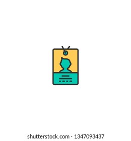 Id card icon design. Essential icon vector illustration