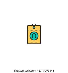 Id card icon design. Essential icon vector illustration