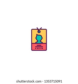 Id card icon design. Essential icon vector illustration