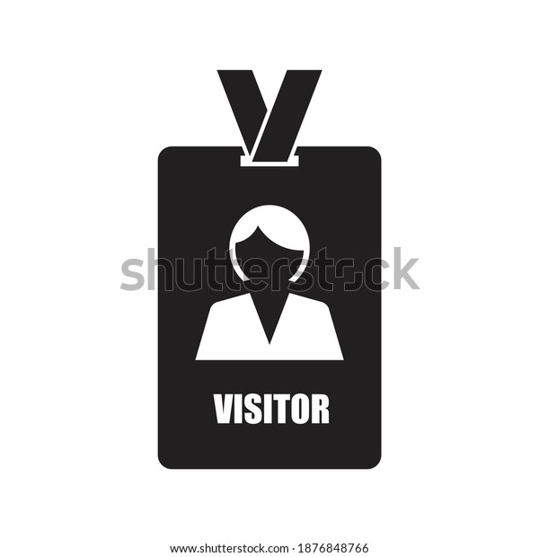 Id card icon design. Identity tag vector\
illustration on isolated background.\
